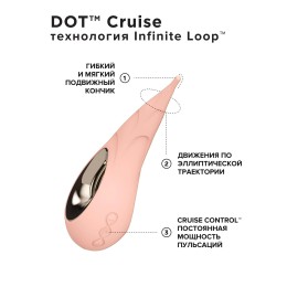 Бежевый вибромассажер для клитора Dot Cruise - 16,5 см.
