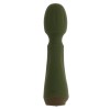 Мини-вибромассажёр цвета хаки Heartfelt - 13,4 см.