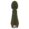 Мини-вибромассажёр цвета хаки Heartfelt - 13,4 см.