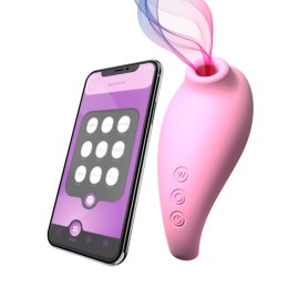 Розовый вакуумный стимулятор клитора Revelation + APP