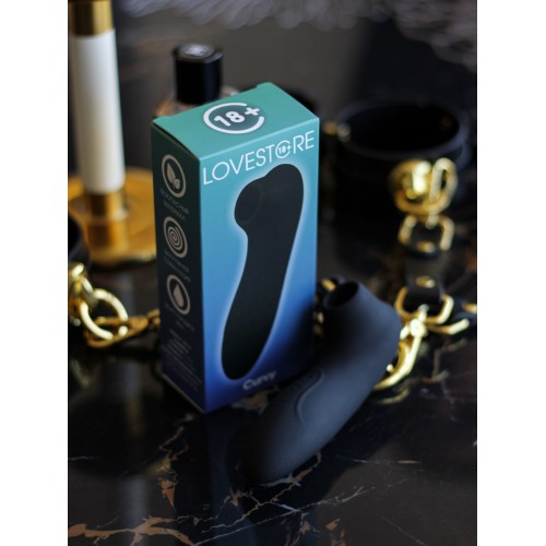 Черный вакуумный стимулятор клитора Curvy