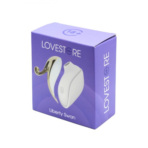 Белый вакуумный стимулятор клитора Liberty Swan