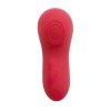 Красный вибратор в трусики Funtown Caleo с магнитным держателем-розой