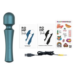 Зеленый wand-вибратор Romp Presto - 20 см.