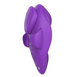 Фиолетовый вибратор в трусики с магнитной фиксацией