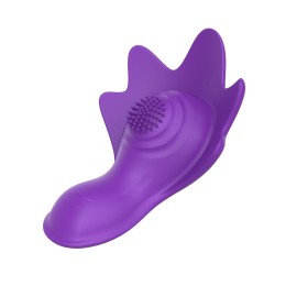 Фиолетовый вибратор в трусики с магнитным держателем