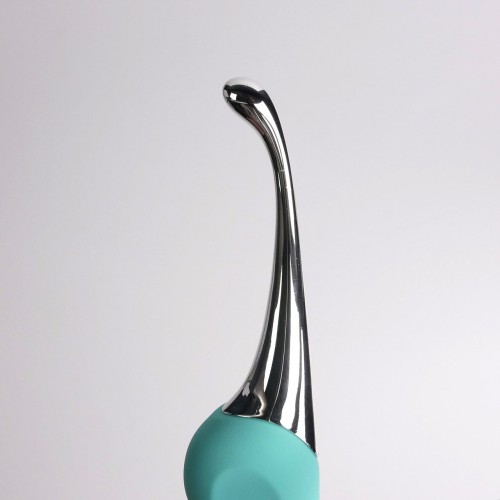 Бирюзовый клиторальный вибростимулятор Youvic