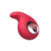 Красный клиторальный массажер с функцией постукивания
