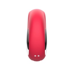 Красный клиторальный массажер с функцией постукивания