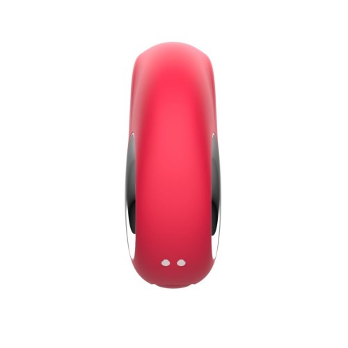 Красный клиторальный массажер с функцией постукивания