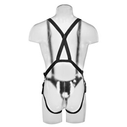 Страпон-система с телесной насадкой 11  Hollow Strap-On Suspender System - 28 см.