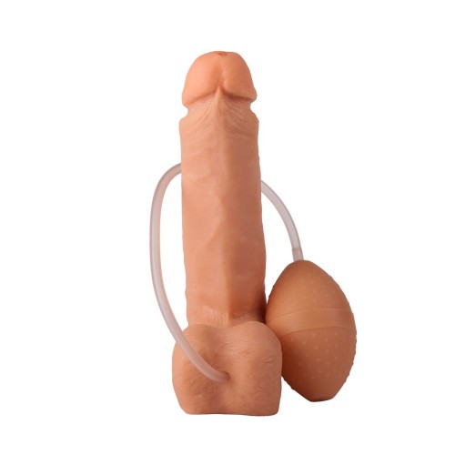 Фаллоимитатор-реалистик с грушей - 19 см.