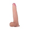 Фаллоимитатор телесного цвета на подошве-присоске - 23,7 см.