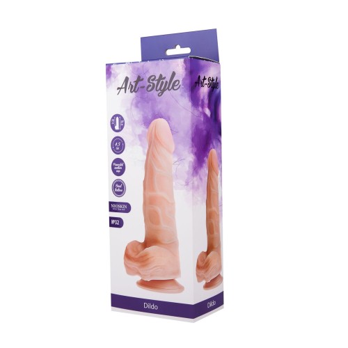 Фаллоимитатор на присоске ART-Style №32 с крупными венами - 21 см.