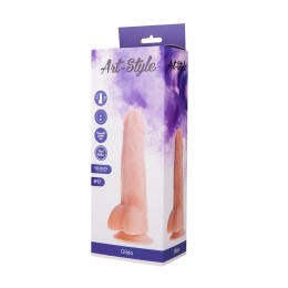 Фаллоимитатор на присоске ART-Style №17 с выраженным рельефом - 20 см.