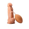 Фаллоимитатор-реалистик на присоске с имитацией эякуляции - 17,8 см.