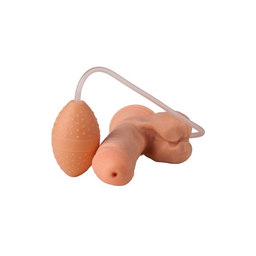 Фаллоимитатор-реалистик на присоске с грушей - 16,5 см.