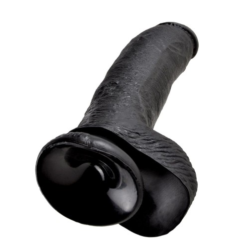 Чёрный фаллоимитатор 9  Cock with Balls - 22,9 см.