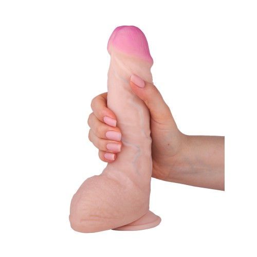 Фаллоимитатор HUMAN FORM с пышной мошонкой - 21 см.