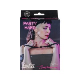 Черные силиконовые наручники Suppression