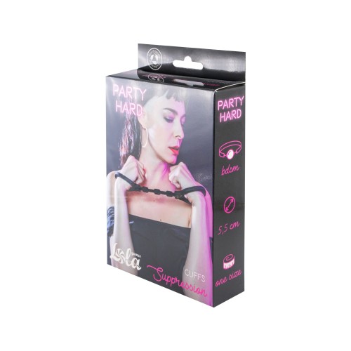 Черные силиконовые наручники Suppression