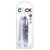 Прозрачный фаллоимитатор King Cock Clear 6 Cock - 18,4 см.