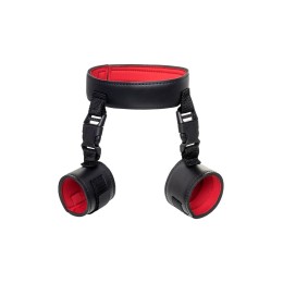 Черный ошейник с наручниками на липучках