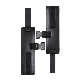 Черный ошейник с наручниками на липучках