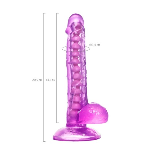 Фиолетовый реалистичный фаллоимитатор Celiam - 20,5 см.