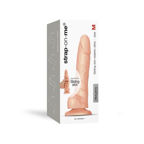 Телесный фаллоимитатор Strap-On-Me Sliding Skin Realistic Dildo size M