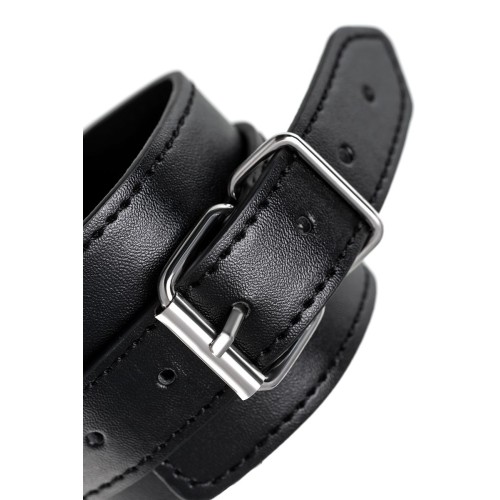 Черные оковы Anonymo из искусственной кожи