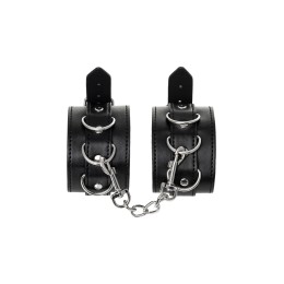 Черные оковы Anonymo из искусственной кожи