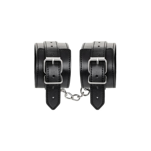 Черные оковы Anonymo из искусственной кожи