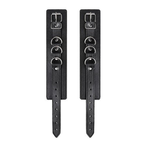 Черные оковы Anonymo из искусственной кожи