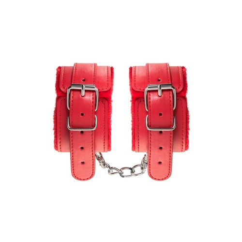 Красные оковы Anonymo из искусственной кожи