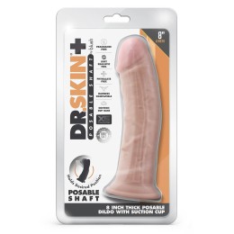 Телесный фаллоимитатор 8-Inch Thick Posable Dildo - 20,3 см.