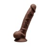 Коричневый фаллоимитатор SILEXD Model 1 7’’ - 17,5 см.