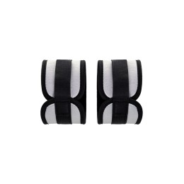 Серебристо-черные наручники Anonymo