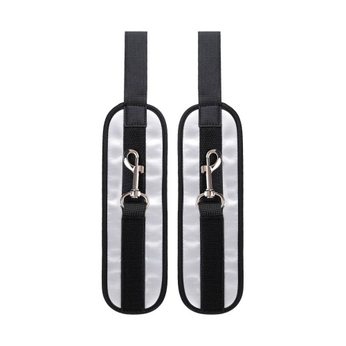 Серебристо-черные наручники Anonymo