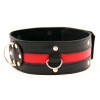 Чёрный ошейник с красной полосой