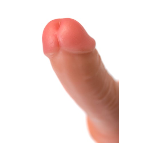 Телесный фаллоимитатор на присоске RealStick CALIBER - 18 см.