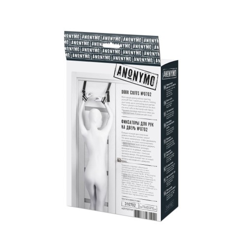 Черно-серебристые фиксаторы для рук на дверь Anonymo