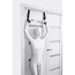 Черно-серебристые фиксаторы для рук на дверь Anonymo