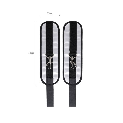 Черно-серебристые фиксаторы для рук на дверь Anonymo