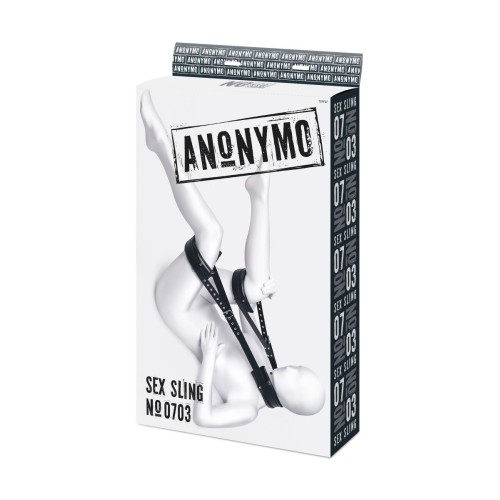 Черные кожаные стропы для фиксации Anonymo