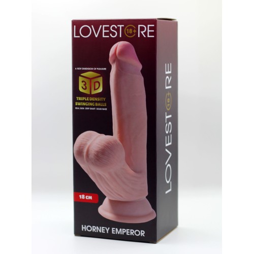 Телесный реалистичный фаллоимитатор Horney Emperor - 19,5 см.