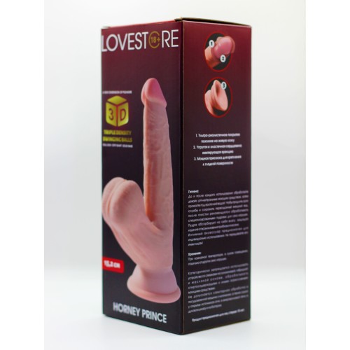 Телесный реалистичный фаллоимитатор Horney Prince - 18,5 см.