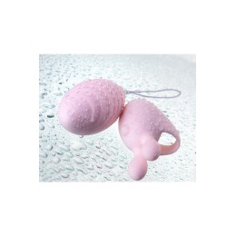 Нежно-розовый набор VITA: вибропуля и вибронасадка на палец 