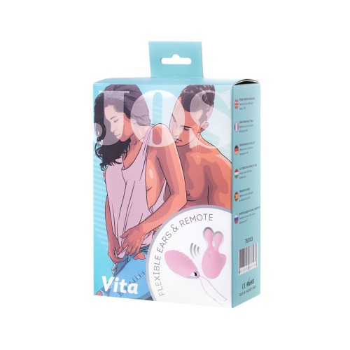 Нежно-розовый набор VITA: вибропуля и вибронасадка на палец 