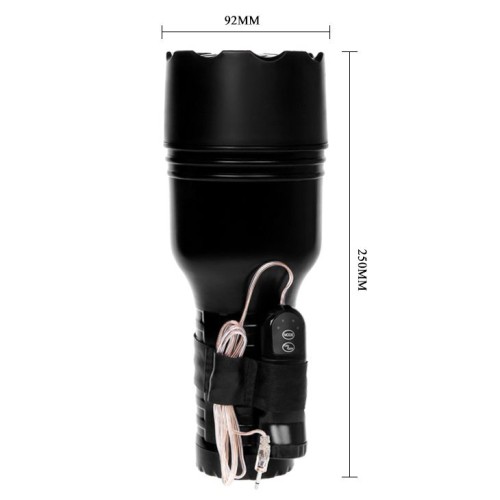 Мастурбатор-вагина с 4 уровнями вибрации и выносным пультом Pink Lady